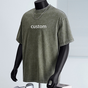Camiseta Oversize Lavada para Hombre y Mujer, Nueva Colección 2025, OEM, Alta Calidad, Corte Holgado, Logotipo Personalizado, 100% Algodón, Diseño con Letras - Product Image 3