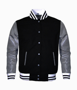 Custom Vintage Varsity Jacket Winter Leather Sleeves School College <b>Shoe</b> Matching <b>Baseball</b> Letterman Varsity Jacket for Men - Product Image 1