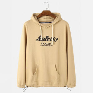 2025ใหม่เสื้อฮู้ดแบบสวมหัวสำหรับผู้ชายผ้าฝ้าย100% โอเวอร์ไซส์งานประดิษฐ์ทำด้วยตัวเองสำหรับฤดูหนาว - Product Image 1