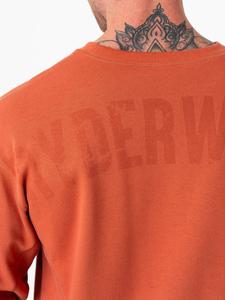 Sudaderas con Capucha Color Naranja de Alta Calidad con Logotipo Personalizado, Sudaderas Gruesas de Algodón 100%, Hombros Caídos, Estilo Holgado para Hombre - Product Image 4