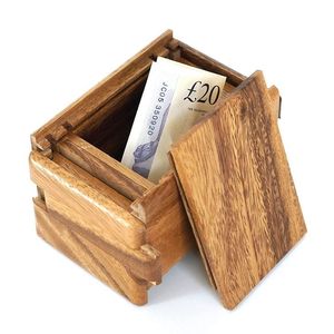 Cajas de Regalo De Madera clásicas caja de embalaje de madera de nogal con tapa cajas de madera personalizadas con tapa con bisagras - Product Image 5