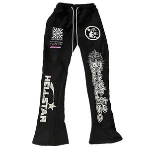 Streetwear personnalisé pantalon de survêtement en éponge française empilée pour dames pantalons de survêtement évasés en coton hommes pantalons de survêtement Baggy à jambes larges surdimensionnés - Product Image 6