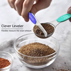 Tasses à mesurer cuillères en acier inoxydable mesures gravées polies en argent échantillon de conception personnalisée prêt pour la cuisson dans la cuisine - Product Image 4