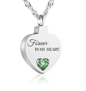 White Cremation Urn <b>Necklace</b> <b>for</b> <b>Ashes</b> Keepsake Birthstone Jewelry Heart <b>Ashes</b> <b>Necklace</b> <b>for</b> Women Stainless Steel Custom Size - Product Image 4