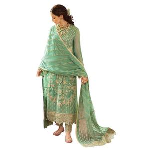 3 piezas completamente bordadas de terciopelo elegante vestido de camisa y pantalones con Cutwork bordado pesado Organza Dupatta conjuntos de Damas - Product Image 1