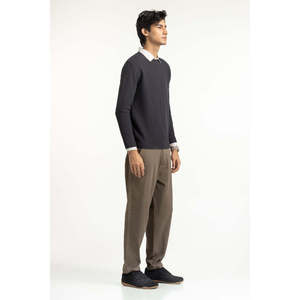 Suéter con Capucha de Cachemira de Invierno, Estilo Casual, Calidad Premium, Cierre de Cremallera, Patrón Estampado a Rayas, Corte Regular -MN-SWT-WS25-201 - Product Image 3