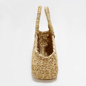 Ensemble cadeau de mariage, panier rond en jonc de mer tissé avec poignée pour fleurs, fruits et autres petits objets - Product Image 4