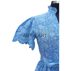 Mini robe Kangura en coton imprimé floral pour femmes, style quotidien mignon, tenue de fête décontractée avec motif solide - Product Image 5