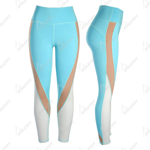 Mallas de Yoga de cintura elástica de compresión-Mallas de entrenamiento y gimnasio de cintura alta para mujeres-Etiqueta privada personalizada al por mayor - Product Image 3