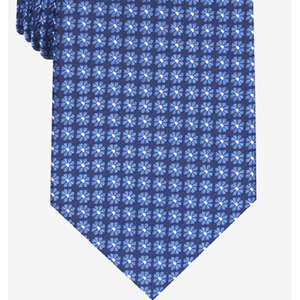 Cravatta da Uomo Club Room Taglia Unica, Blu Tulipano, Design Floreale Jacquard, Stile Casual Classico, in Lana, Seta e Poliestere, Confezione Regalo - Product Image 2