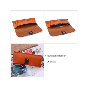 Porte-lunettes de soleil en cuir de qualité supérieure étuis à fermeture magnétique protecteur de lunettes étui rigide en polyuréthane Logo optique de lunettes personnalisé - Product Image 5