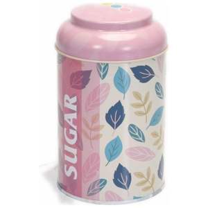 Boîte ronde en métal 1.2L avec couvercle en dôme 105x150mm motif de feuille pour accessoires de café et de thé - Product Image 3