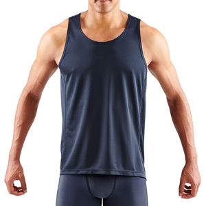 Débardeur de sport pour homme avec logo personnalisé, couleur unie, respirant en mesh, sans manches, débardeur de sport, débardeur d'entraînement - Product Image 5