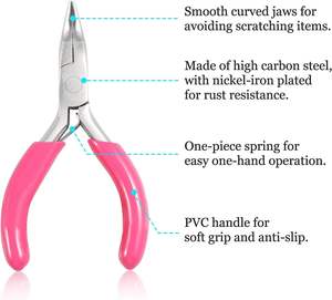 Essential New Condition <b>Bent</b> Chain-<b>Nose</b> <b>Pliers</b> for Jewelry Making & Repair Crafting Supplies - Product Image 2
