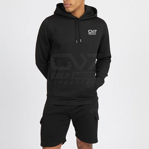 เสื้อฮู้ดขนแกะสำหรับผู้ชายชุดสั้นสองชิ้นเสื้อฮู้ดขนแกะ - Product Image 4