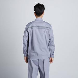 Vêtements de travail antistatiques réfléchissants à manches longues Costumes de travail de construction en coton polyester respirant pour travaux électriques chimiques - Product Image 6