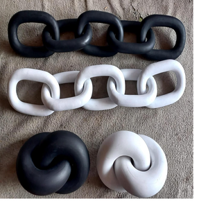 Hecho a medida en eslabones de cadena gruesos de madera de color madera natural ideal para la decoración del hogar y adecuado para su uso en tapices - Product Image 4