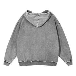 Capuche surdimensionnée avec broderie délavée |   Design tendance, délavé à l'acide |   Séchage rapide, 100% coton, haute qualité, échantillon gratuit - Product Image 6