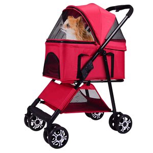 Poussette douanière TH-PSP-450 pour animaux de compagnie pour la commodité et la mobilité sans effort pour chat et chien Compartiment de rangement pour animaux de compagnie - Product Image 2