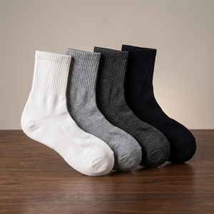 Non Slip Banded Comfortable Mid Cotton <b>Socks</b> For <b>Men</b> Featuring Patented 90 Degree Fit For Daily Activities - Product Image 1