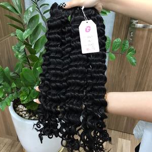 Extensions de cheveux humains Remy vierges à Double trame, tissage à la Machine, extensions de cheveux humains, bouclés Deeo, au prix de gros - Product Image 3