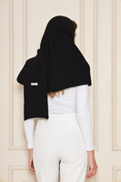 Elegante Poncho de Punto con Capucha para Mujer, Suave al Tacto, Cálido y Transpirable, Bufanda con Capucha para Invierno, Prenda de Punto Multifuncional