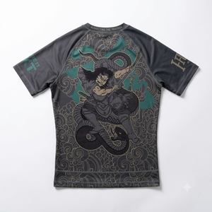 เสื้อรัดกล้ามเนื้อแขนสั้นสำหรับผู้ชายสำหรับบราซิลเลียนยิวยิตสู แห้งเร็ว เหมาะสำหรับศิลปะการต่อสู้ - Product Image 3