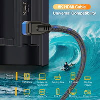 Câble HDMI 2.1b ultra haute vitesse 8K en gros d'usine, 48 Gbit/s, 4K 120 Hz, 8K 60 Hz, HDR, HDCP 2.2, coque en aluminium pour téléviseur et moniteur