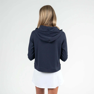 Sudadera con capucha y cremallera para mujer, ligera, personalizada, mezcla de algodón, fabricante mayorista OEM ODM - Product Image 3