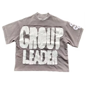 Camisetas Cortas para Hombre, Nuevas 2026, Personalizadas, con Parches Desgastados, Bordado Vintage, Lavado Ácido, Estampado Gráfico - Product Image 2