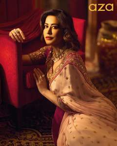 Sari en soie rose de style Bollywood pour mariage, fête de Bollywood, tenue de mariée, avec un chemisier exclusif, très vendu pour les femmes - Product Image 6