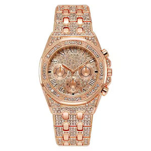 <b>Men's</b> Premium Moissanite Diamond Watch Fully Iced Bling Luxury Hip Hop Design Stainless Steel Strap Quartz Glass Automatic - Product Image 4