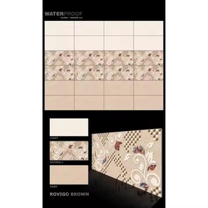 New Hot Sale Ravigo Brown Design Ceramic Wall Tile 12x24 30x60cm Digital Glaze Super Gloss Finish <b>Cheap</b> Price - Product Image 1