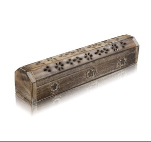 CuộN qua hình ảnh để phóng to trong gỗ hương Burner hộp tam giác hương Burner kim tự tháp hình dạng gỗ bahoor Burner - Product Image 3