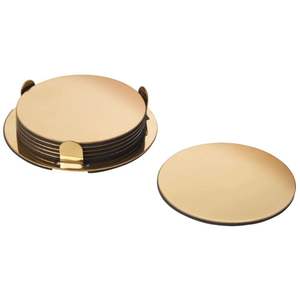Sous-verres décoratifs en bois et en métal de qualité supérieure en laiton doré pour café et décoration intérieure sous-verres usagés - Product Image 3