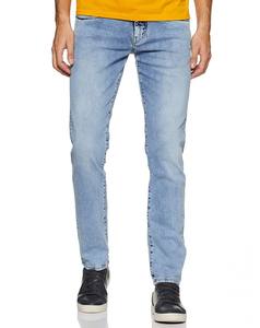 Pantalon en jean droit de couleur bleue uni à jambe large Stretch Slim Fit Blank Vente en gros Meilleure vente en gros Respirant - Product Image 5