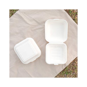 [Nanu] Clamshell66กล่องอาหารกลางวันขนาดพกพาแม่พิมพ์เยื่อกระดาษจากธรรมชาติสะดวกและไม่เป็นอันตรายต่อสิ่งแวดล้อม - Product Image 4