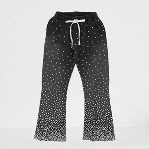 Winter <b>Heavy</b> Cotton Solid Printed Breathable Eco-Friendly Boxy Fit Hoodie Baggy Pants Allover Rhinestone Sweatsuit Custom - Product Image 5