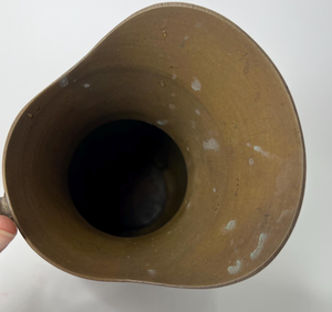 Jarra de Metal Vintage florero desgastado acabado latón florero largo patrón Floral para el hogar sala de estar y boda - Product Image 6