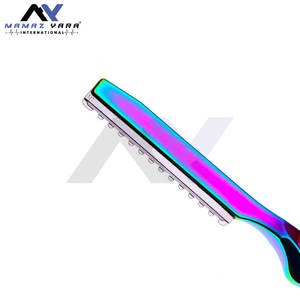 Navaja de Afeitar Desechable de Acero Inoxidable de Seis Hojas con Mango de Madera, Recortadora de Precisión Estilo Barbero de Fácil Agarre - Product Image 4