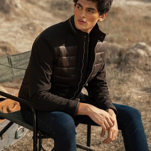 แจ็กเก็ตขนปลาปักเป้าแบบลำลองสำหรับผู้ชายเสื้อโค้ทผ้าไนลอนแขนเต็มแบบรูดซิปคอเสื้อขนสัตว์สำหรับตกแต่งในฤดูหนาว - Product Image 2