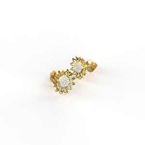 Ishi Diamonds Premium 18K Gold Fine Jewelry Vogue Lab-Grown Diamond Stud Pendientes - Product Image 3