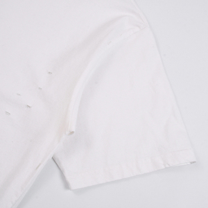 OEM/ODM 250Gsm T-shirt court à col blanc en coton épais pour hommes coupe ample court Style décontracté imprimé Options solides disponibles - Product Image 3