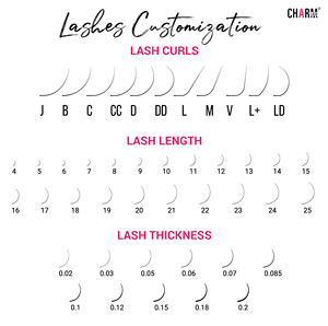 CharmLash Fournisseurs de cils Extensions de cils individuels classiques en gros Produits d'extension de cils de marque privée Sans cruauté - Product Image 6