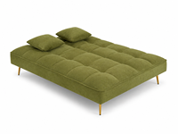 Canapé-lit futon pliable avec dossier réglable, accoudoirs en bois, canapé gain de place pour appartement, chambre d'amis