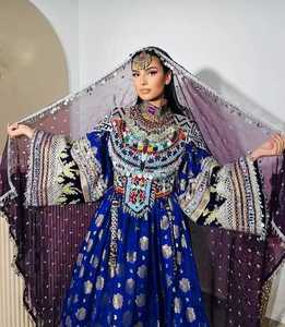 Último 2025 Vintage Afghan Kuchi vestido hecho a mano Tribal tradicional bordado mujeres Afghan Kuchi Festival vestido Pashtun cultura - Product Image 5