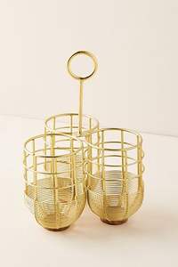 Portacubiertos de hierro con acabado premium para accesorios de cocina sofisticados con calidad metálica duradera - Product Image 3