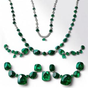 สร้อยคอ925เงินสเตอร์ลิงสุดหรูสร้อยคอสร้อยคอหินหยกสีเขียว - Product Image 3