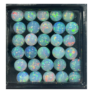 อัญมณีควอตซ์ทรงกลมสอบเทียบขนาด6x6มม. สีขาวธรรมชาติเกรด AAA - Product Image 2