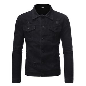 Ropa Tendencia Nuevo Color sólido Manga larga Prendas de abrigo Chaquetas de mezclilla para hombres 2023 - Product Image 4